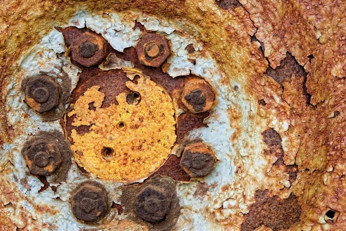 Rusted Wheel With Bolts Stock Photo Dissolve