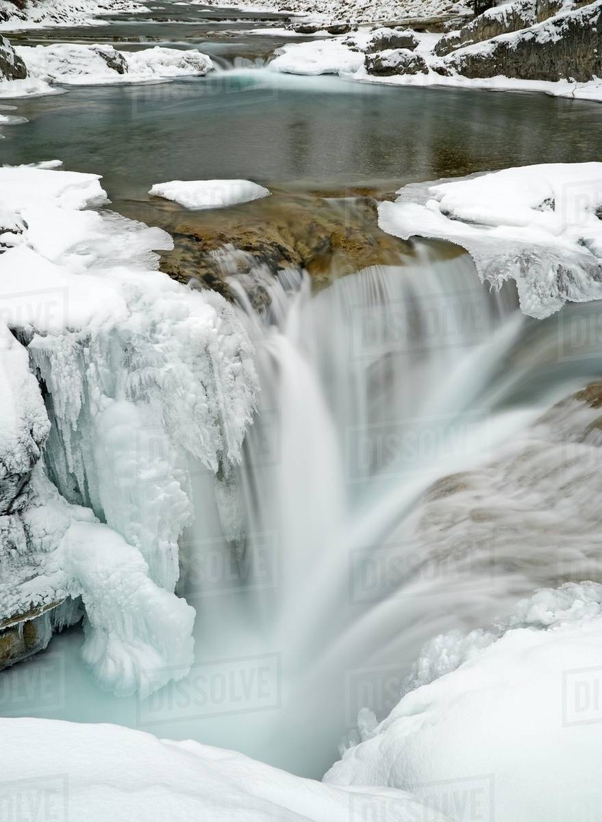 Elbow Falls, Kananaskis, Alberta Stock Photo Dissolve