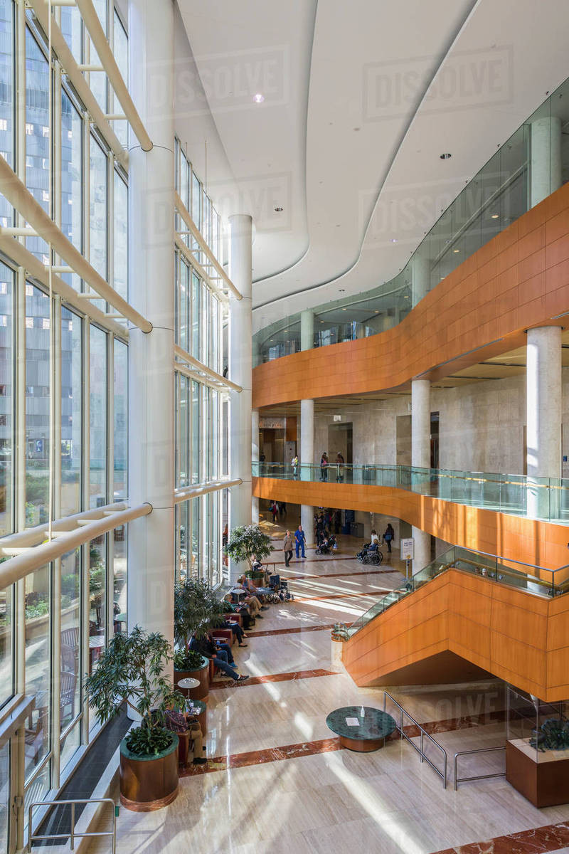 Lobby of Gonda Building at Mayo Clinic; Rochester, Minnesota, United