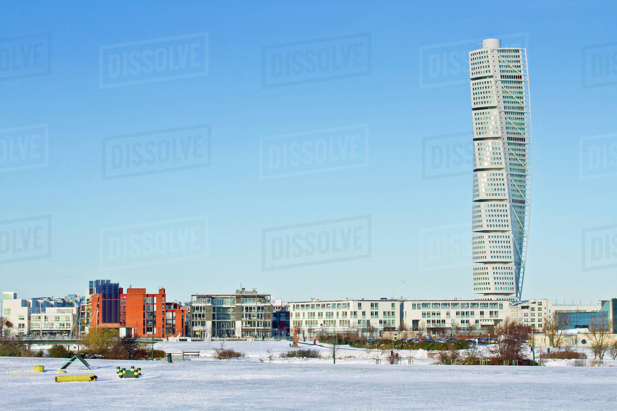 Turning Torso Apartment Building In Malmo Stock Photo Dissolve Turning Torso Apartment Building In Malmo