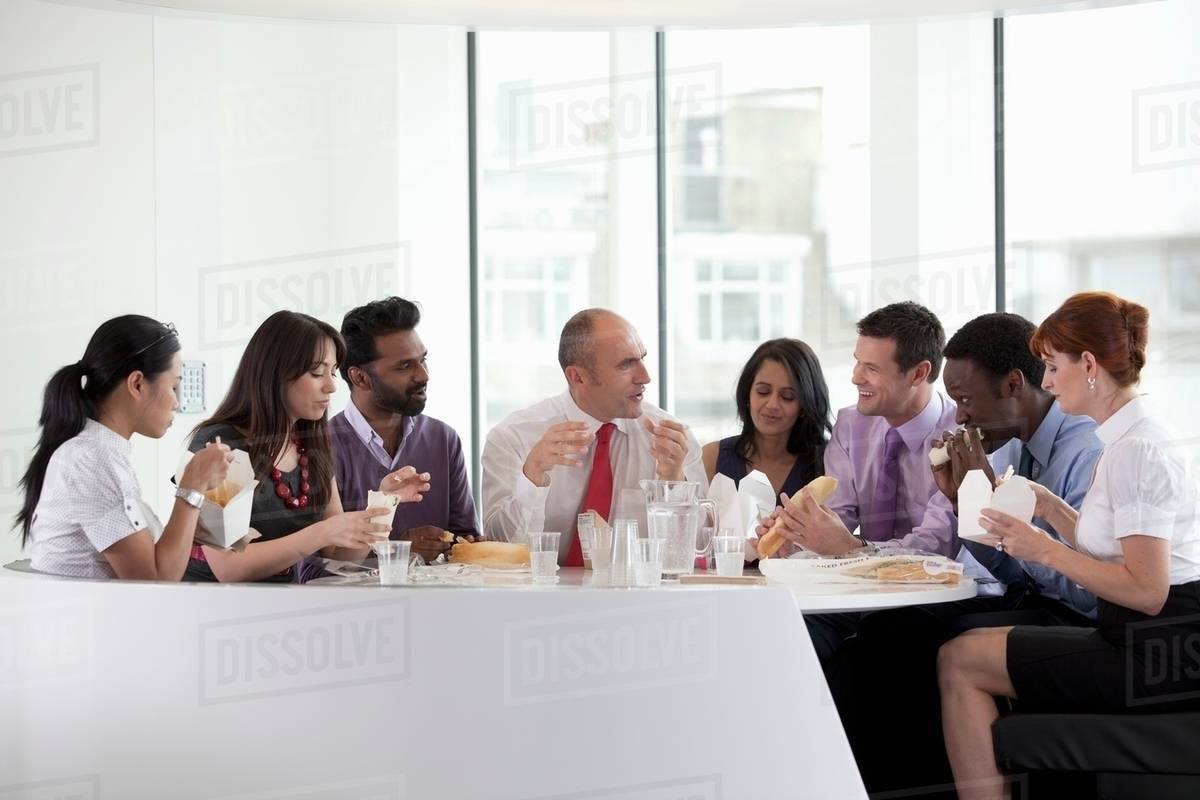 Informal business lunch meeting Stock Photo Dissolve