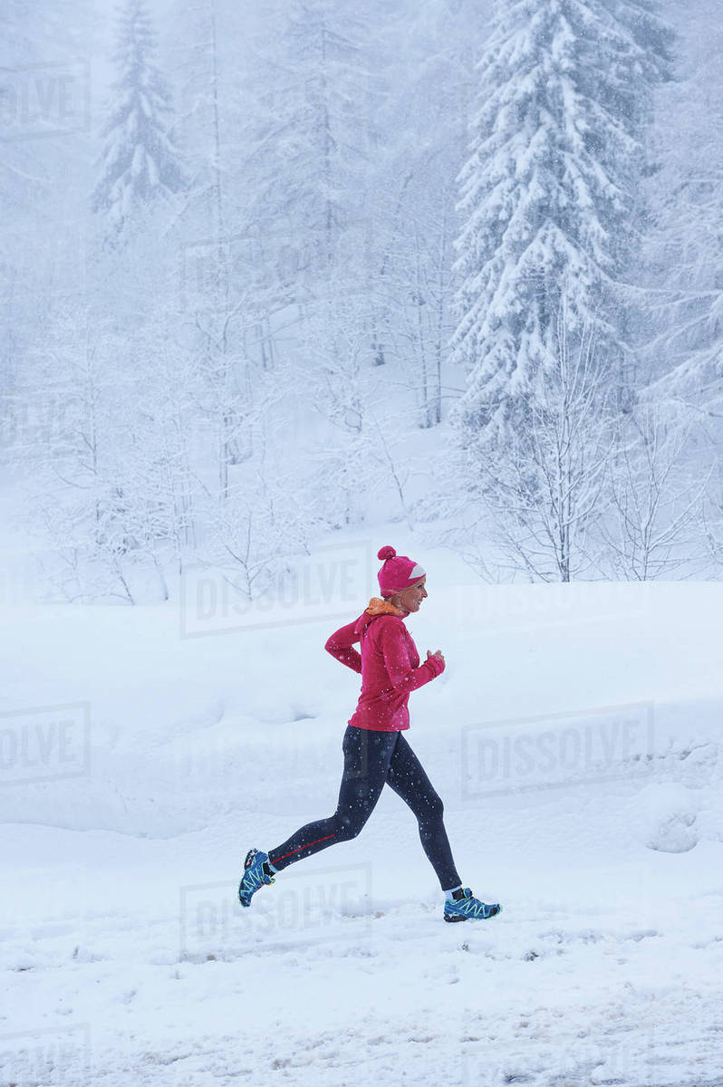 runner in snow