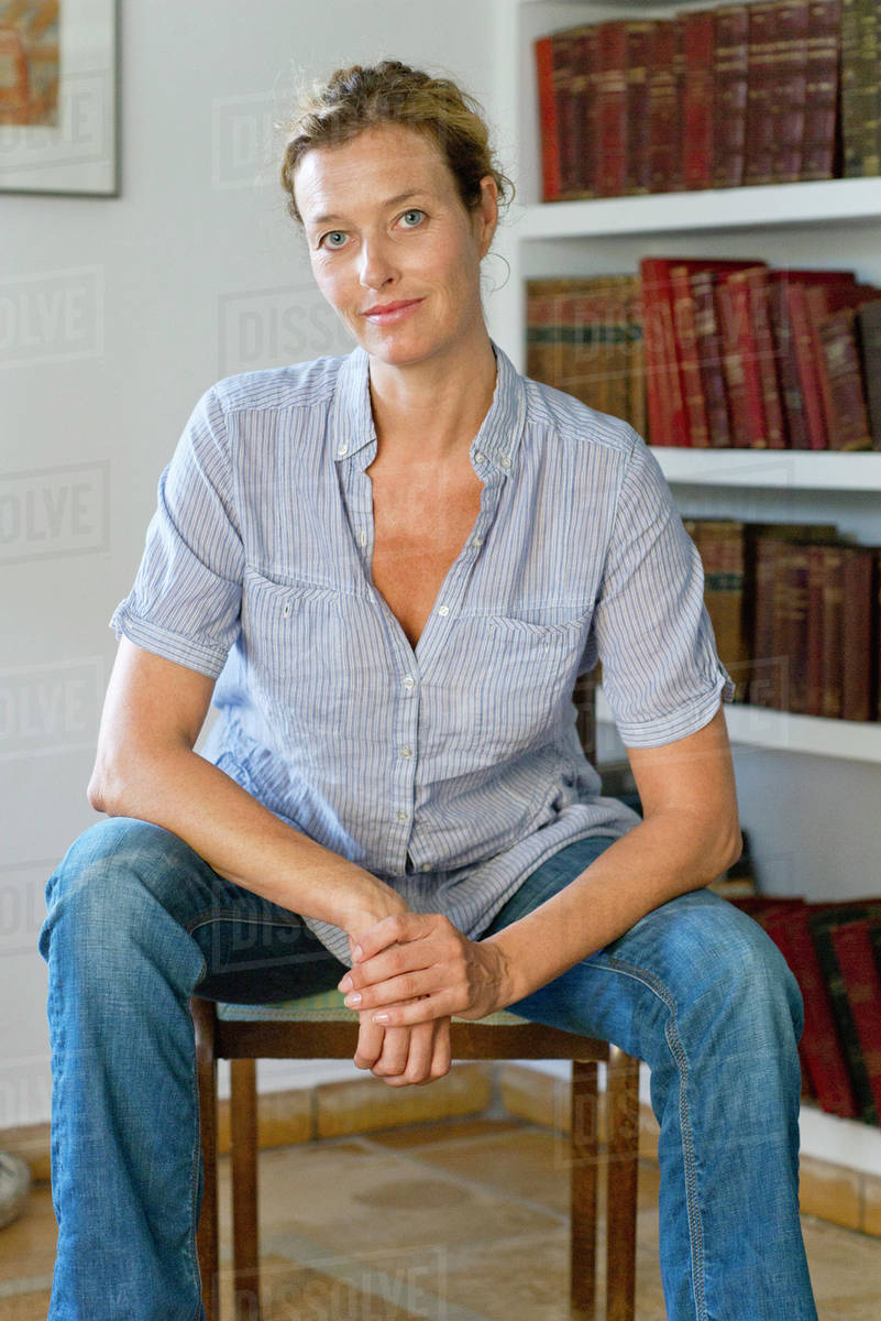 mature woman in jeans