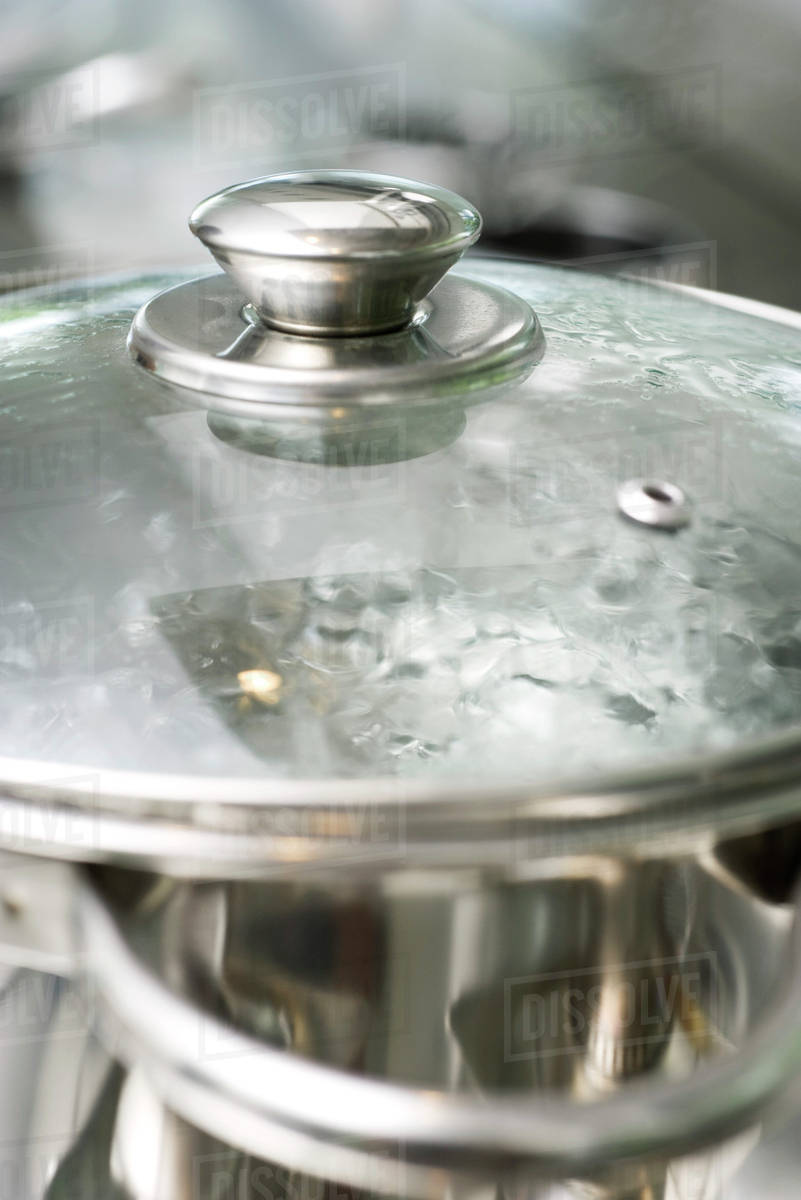 Water boiling in pot Stock Photo Dissolve