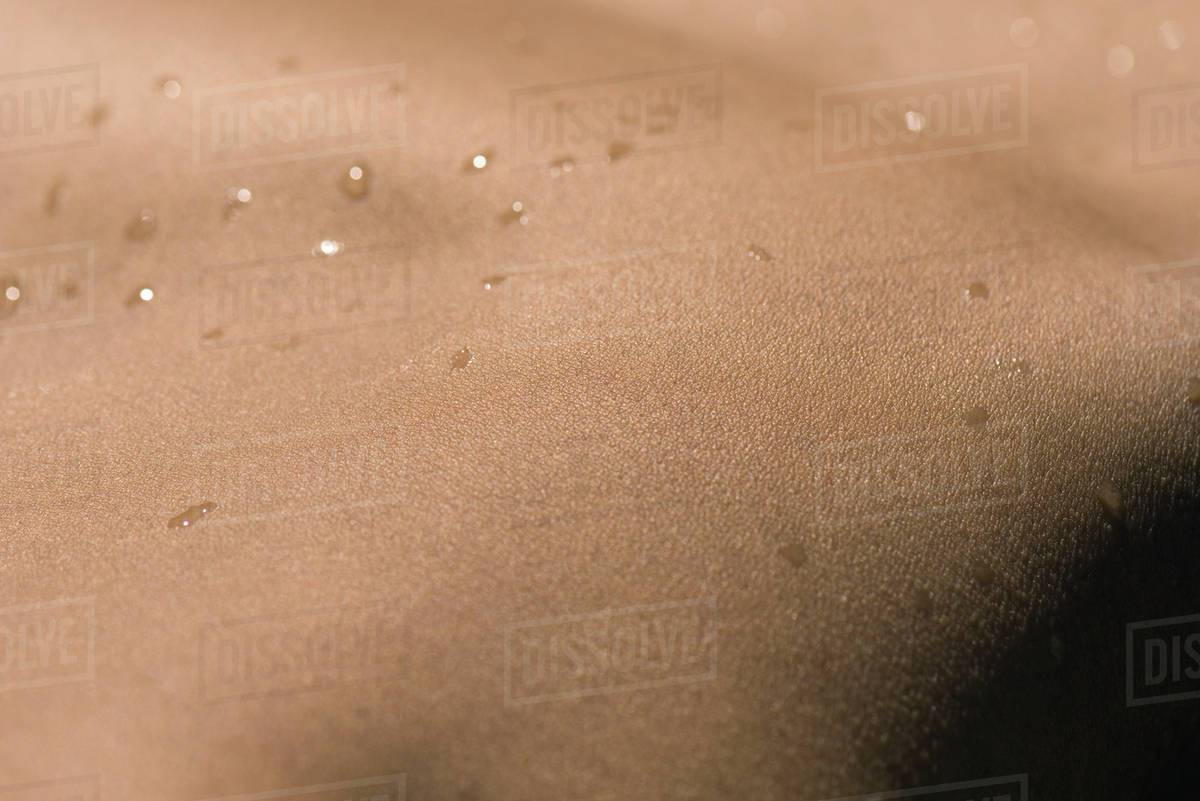 Water droplets on skin - Stock Photo - Dissolve