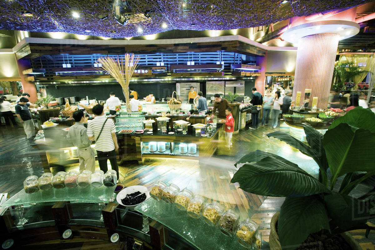 Cafeteria in shopping mall Stock Photo Dissolve