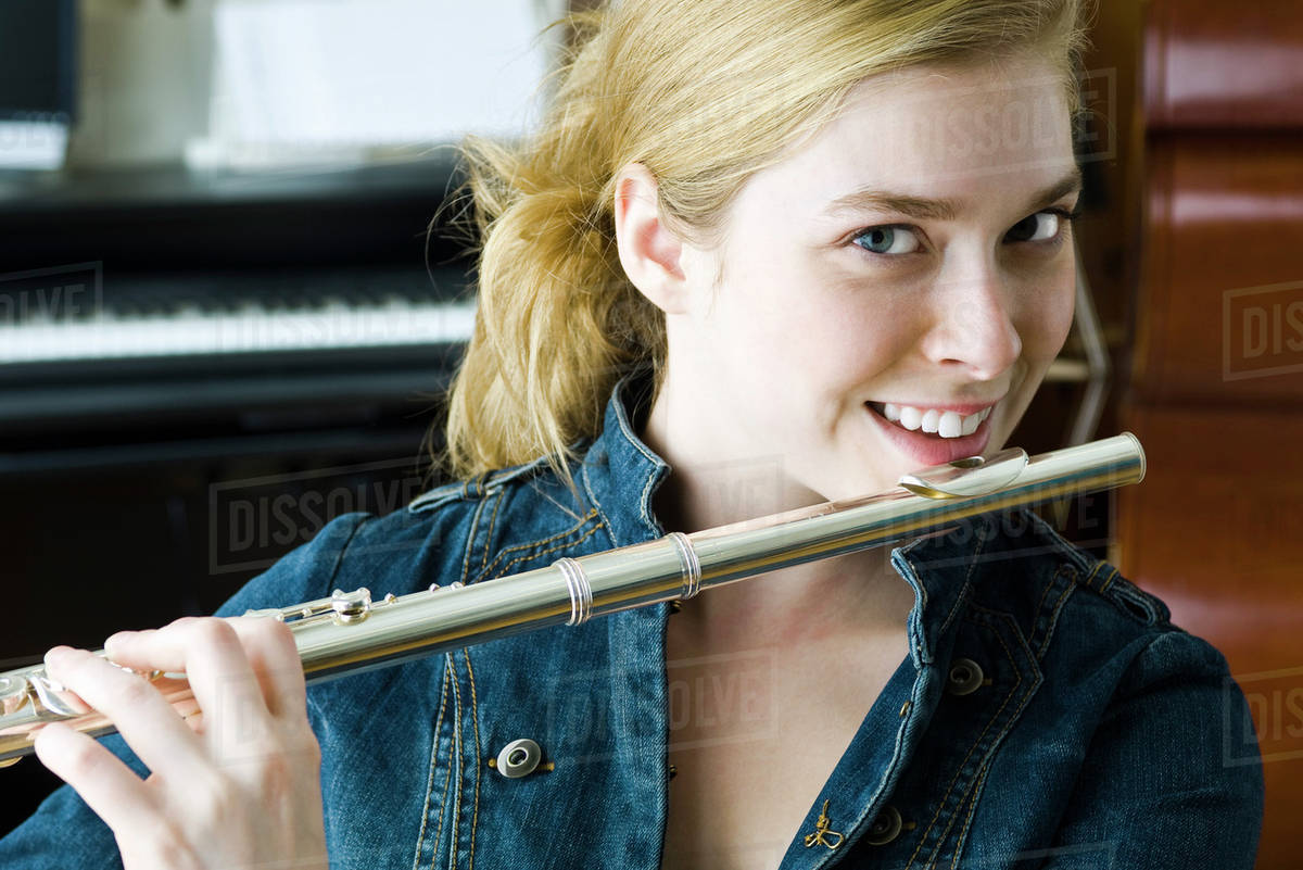 Flautist, portrait Stock Photo Dissolve