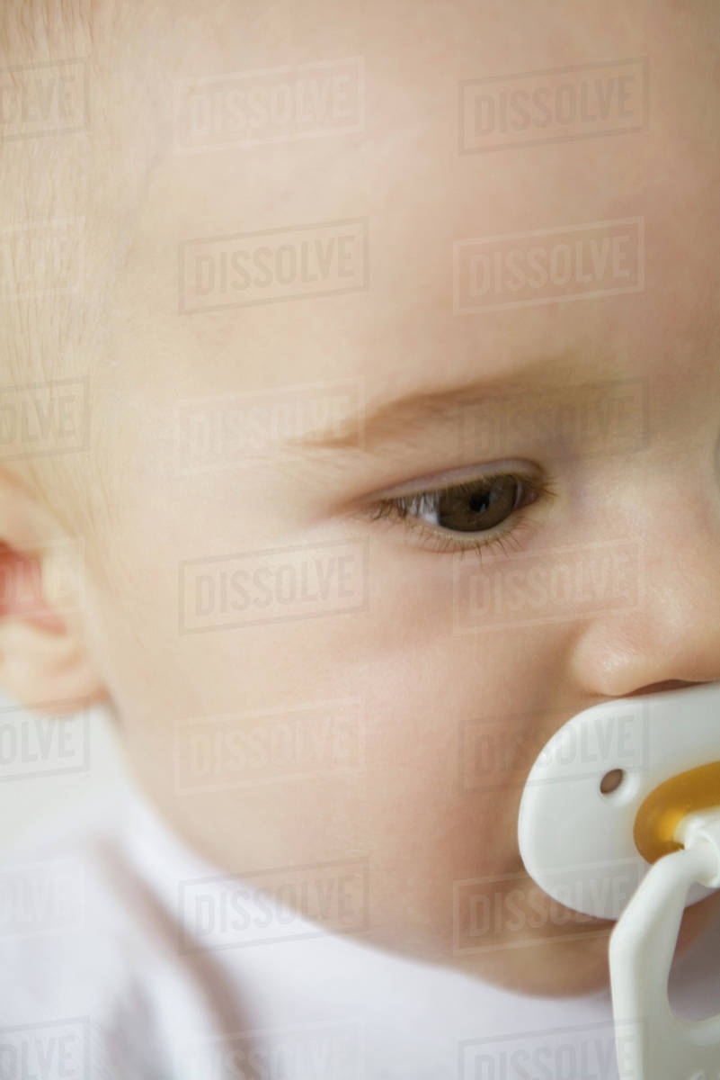 baby with pacifier cropped