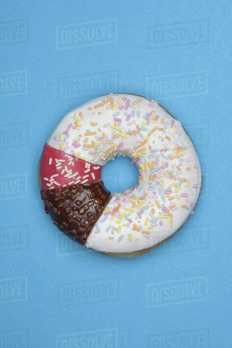 A donut made from different pieces Stock Photo Dissolve
