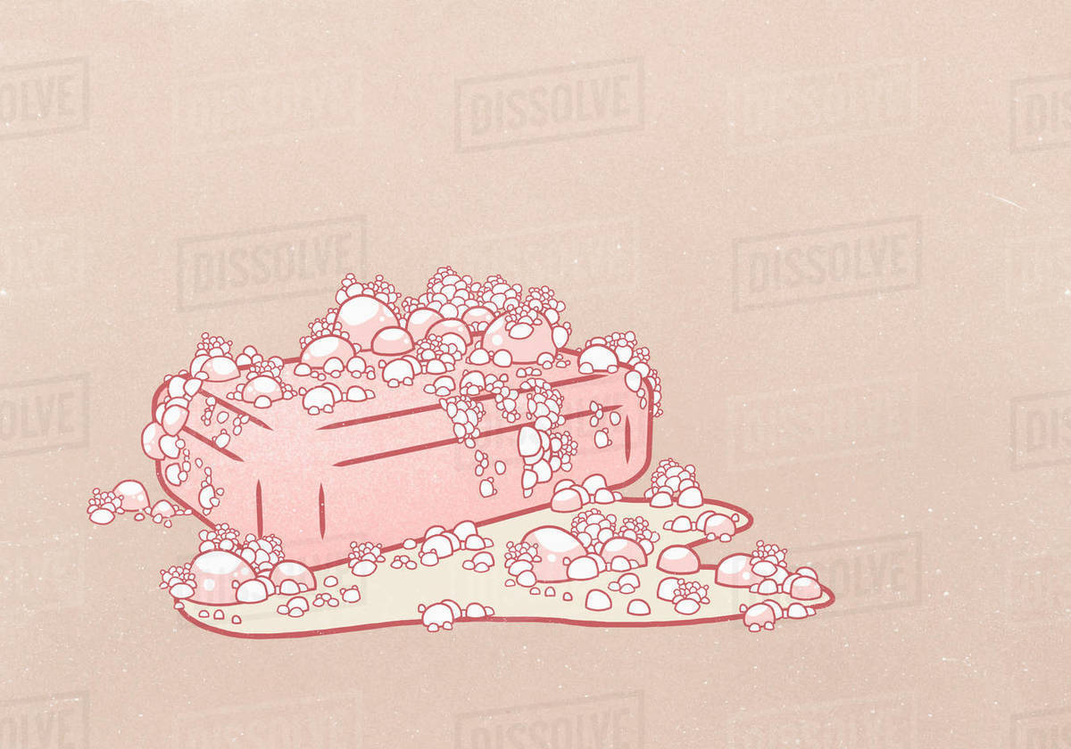 Bar of soap and suds Stock Photo Dissolve